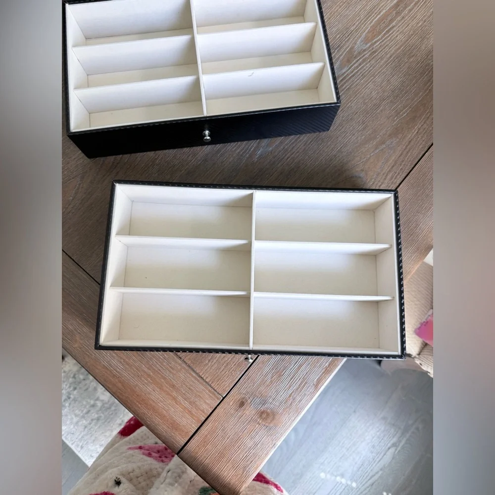 Classic Black 3-Tier Jewelry/ Sunglasses Organizer Box